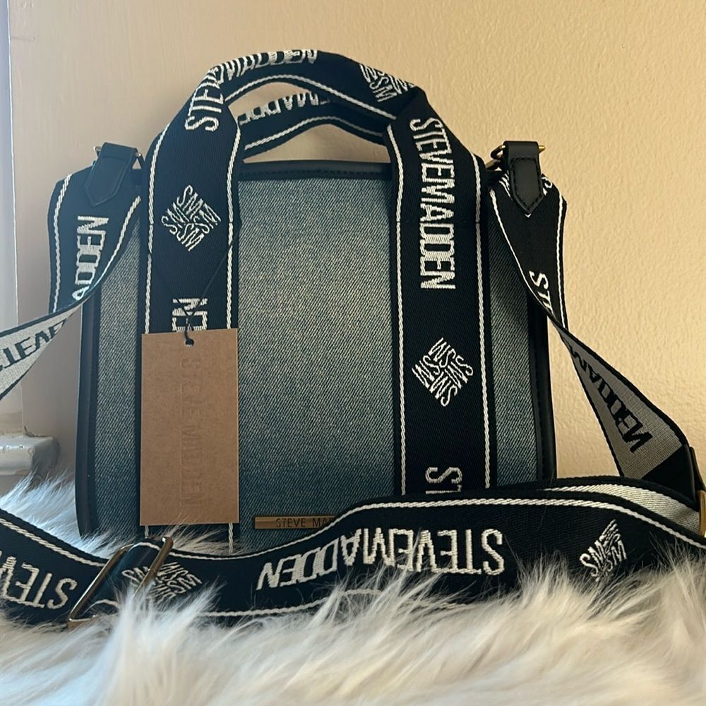NWT Steve Madden (Bwebber) Satchel/Crossbody/Canvas - Viral TikTok Bag - Denim